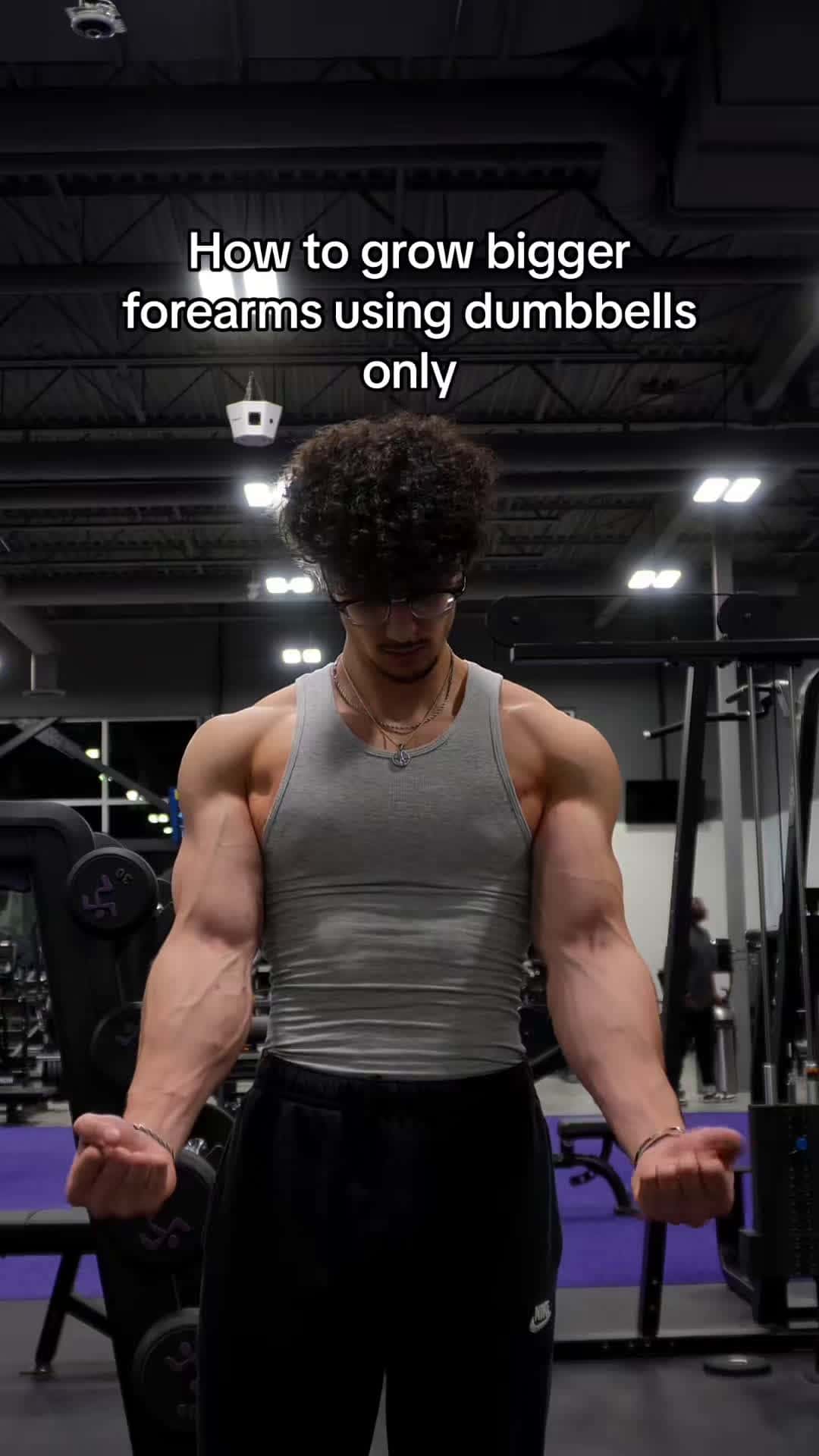 Cover for Follow me for more fitness tips & workouts :) How to grow bigger forearms usimg dumbbells only 🦾 #foryou #foryoupage #gymtok #gymmotivation #bodybuilding #forearms #forearmworkout #aesthetics