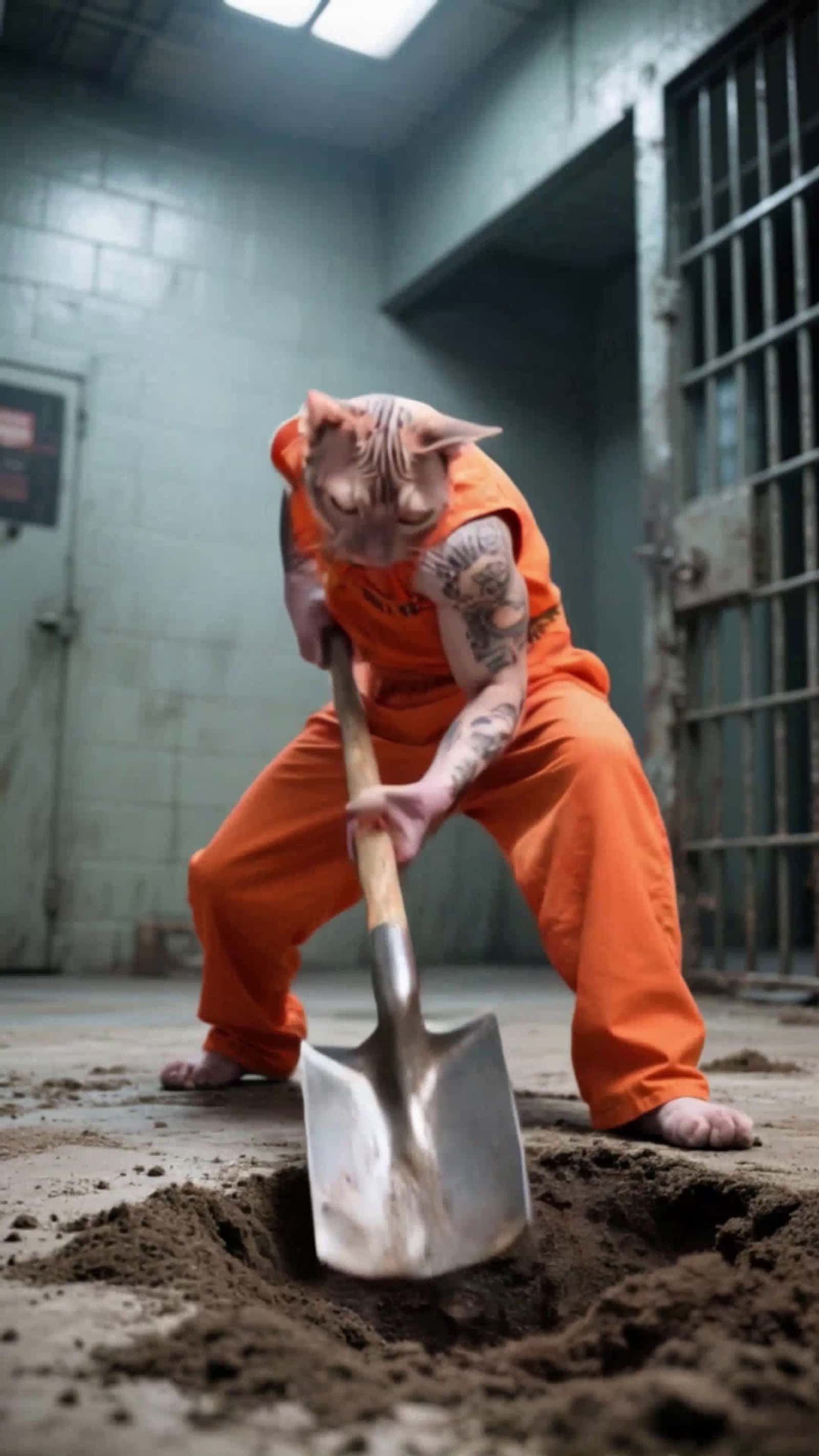 Cover for AI-generated. The Naked Cat Masterminded a Prison Break... But the Star-Nosed Mole Snitched! 🐱🚔🌟 #ai #cat #drama #funny​