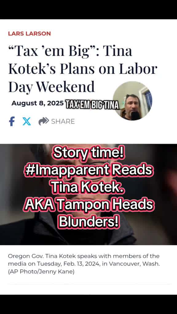 Cover for #tinakotek #kotek #tax #oregon I had to share this! I cant stand Tuna Kotek. Wow that was a typo but I left it because it works lmao. We are in so much trouble here in Oregon! Please pray for us!  created by imapparent with ima...