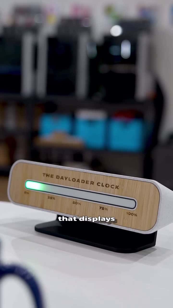 Cover for The DayLoader ClockThe only clock that shows you a visual representation of what percentage of the work day has gone by, so you know exactly when to call it quits. #unnecessaryinventions #CaptureToday
