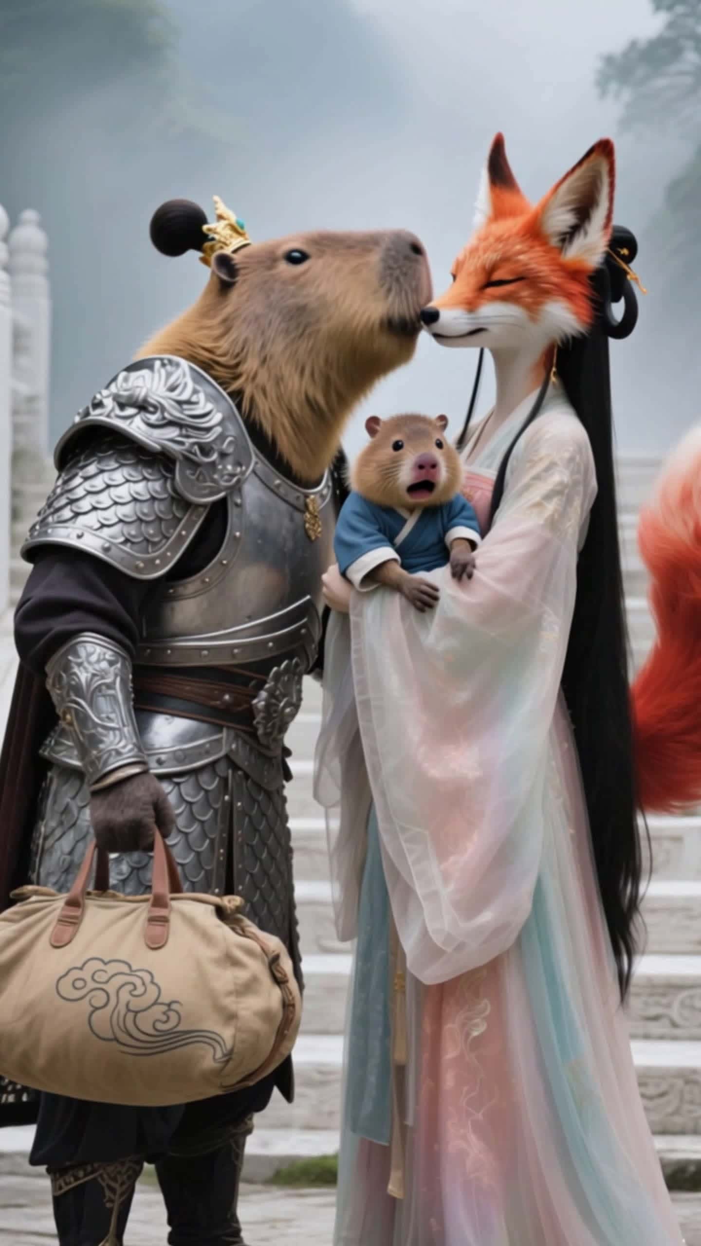 Cover for AI-generated. When the Capybara Exposed the Soldier’s Cheating Lover... Even the Army Boots Stomped in Fury! 🐾👢🔥 #ai #cat #drama #funny​