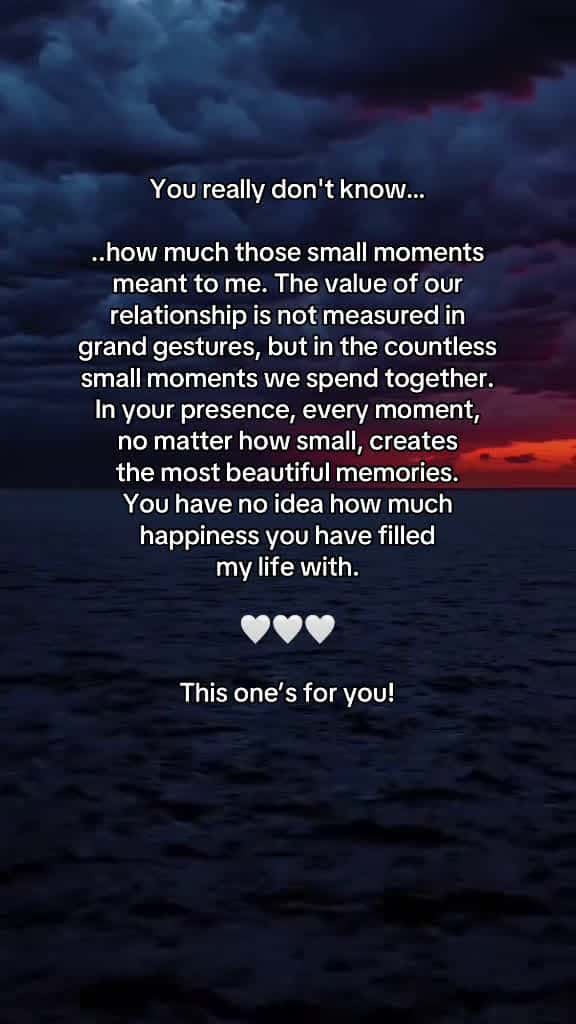 Cover for It s the small things that matter the most. Love soulmate TrueLove lovequotes typ reels Re 63230 #shortvideos