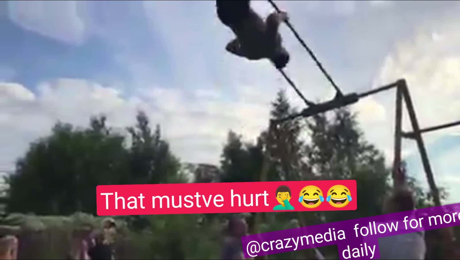 Cover for Hopefully he learned not to swing like that again.. looks like it hurt!😂 #funny #viral #firstvideochallenge