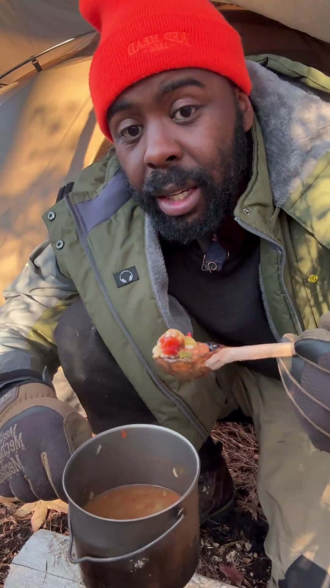 Cover for Bushcrafting a spoon from wood 🪵  #bushcraft  #outdoors  #survival  #camping  #campinghacks