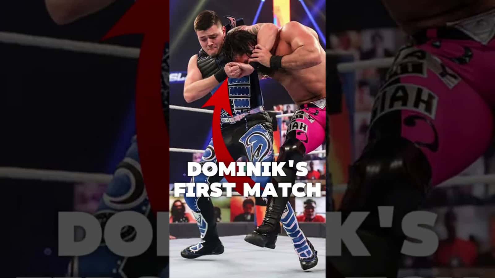 Cover for Dominik Mysterio first match #wwe 