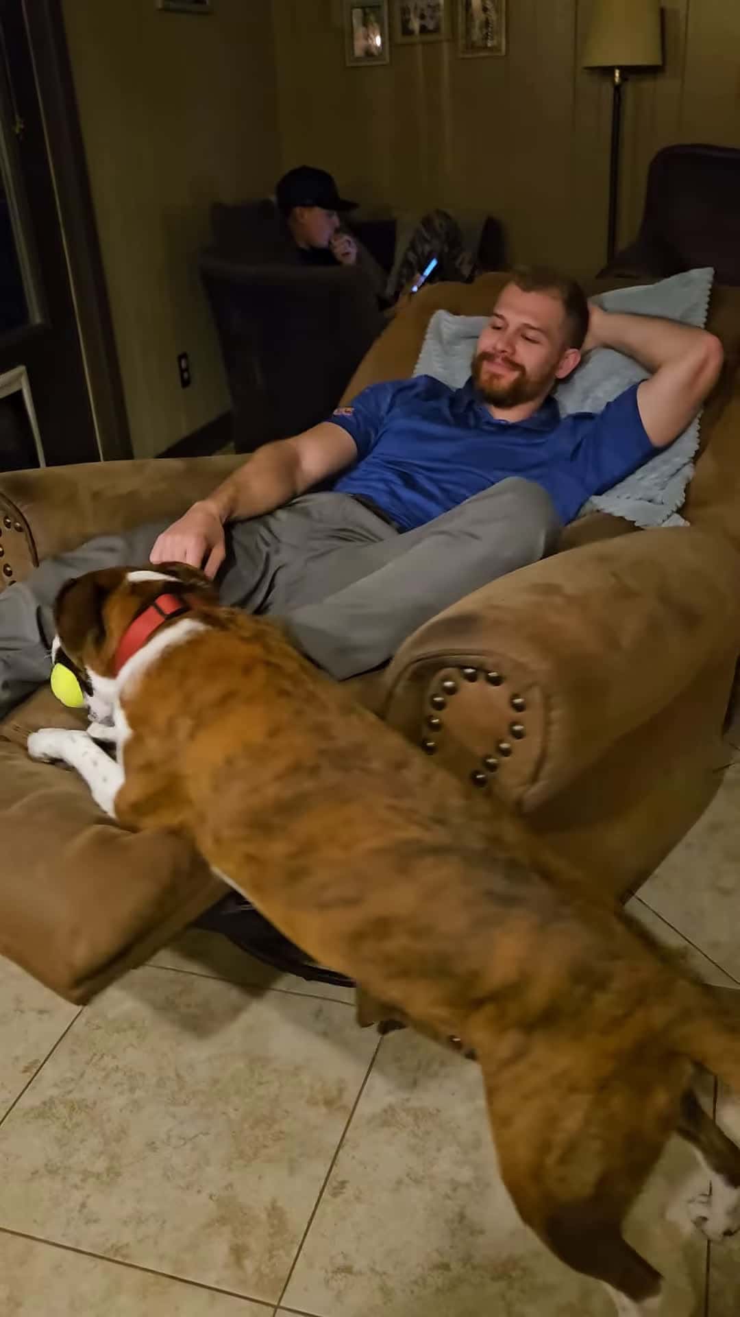 Cover for #CaughtOnCamera Playful Dog Spins Owner in Chair.