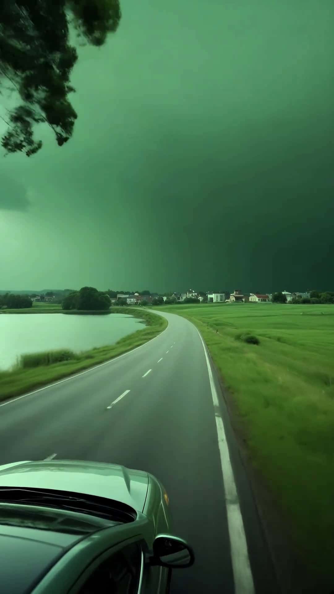 Cover for AI PreStormFeeling Certain zodiacs probably love this impending storm vibe... #CalmBeforeChaos #OpenRoad #WindRush #AIAnimation #ZodiacTraits