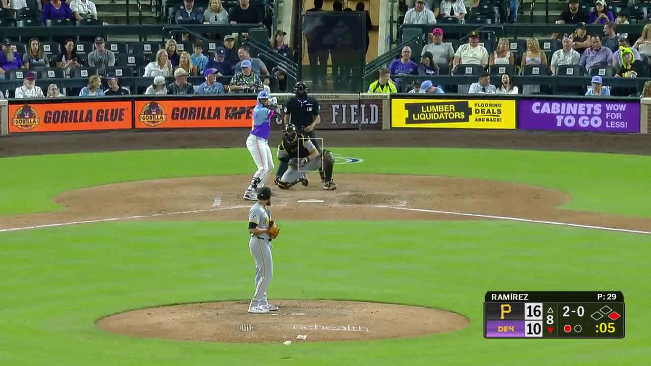 Cover for Yanquiel Fernández blasts his first MLB home run! Pirates hold a wild 16-12 lead in the 8th ⚾️🔥 #HomeRun #MLB #Baseball
