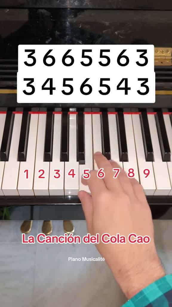 Cover for ColaCao easy piano pianotutorial pianolesson pianomusicalite 92960 #trend