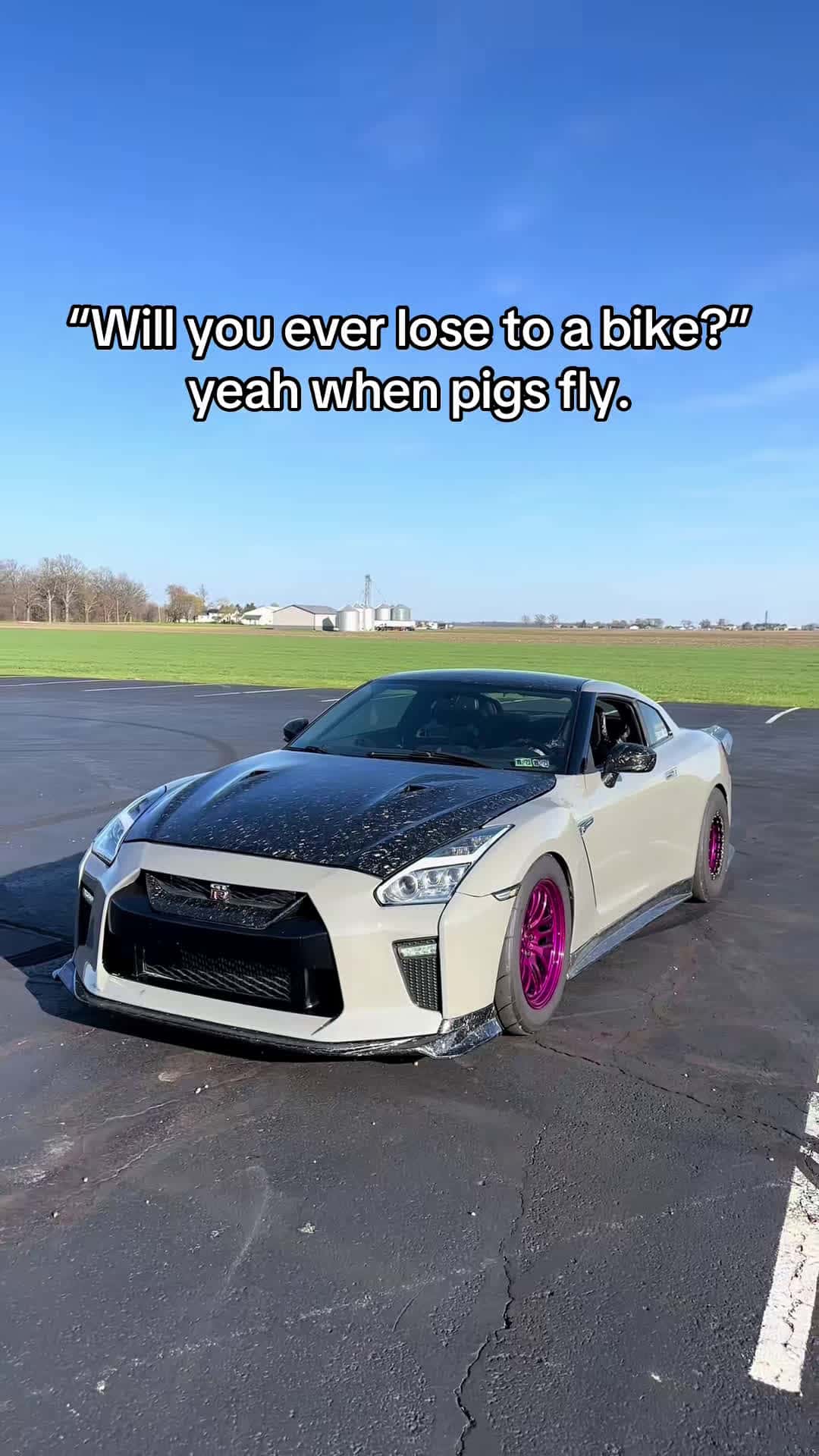 Cover for “Will you ever lose to a bike?” yeah when pigs fly.