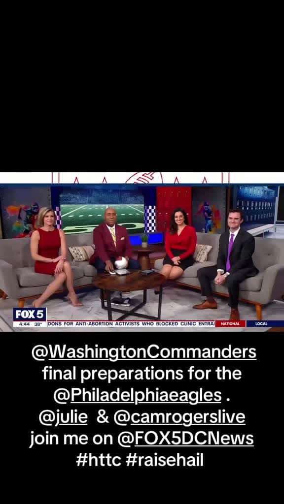 Cover for The Washington Commanders final preparations for the Eagles. juliedonaldson  CamRogersLive 30827 #trending