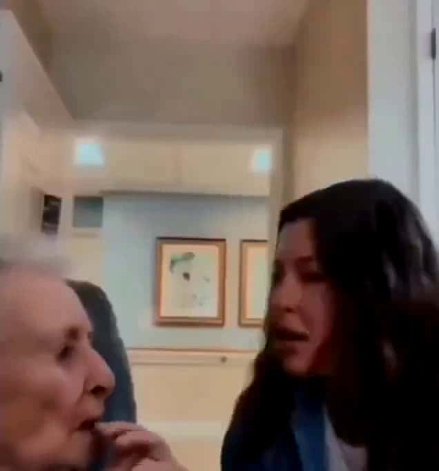 Cover for 100 year old woman reacting to being 100 #funny #cute #fyp #old #scoopz #foryou