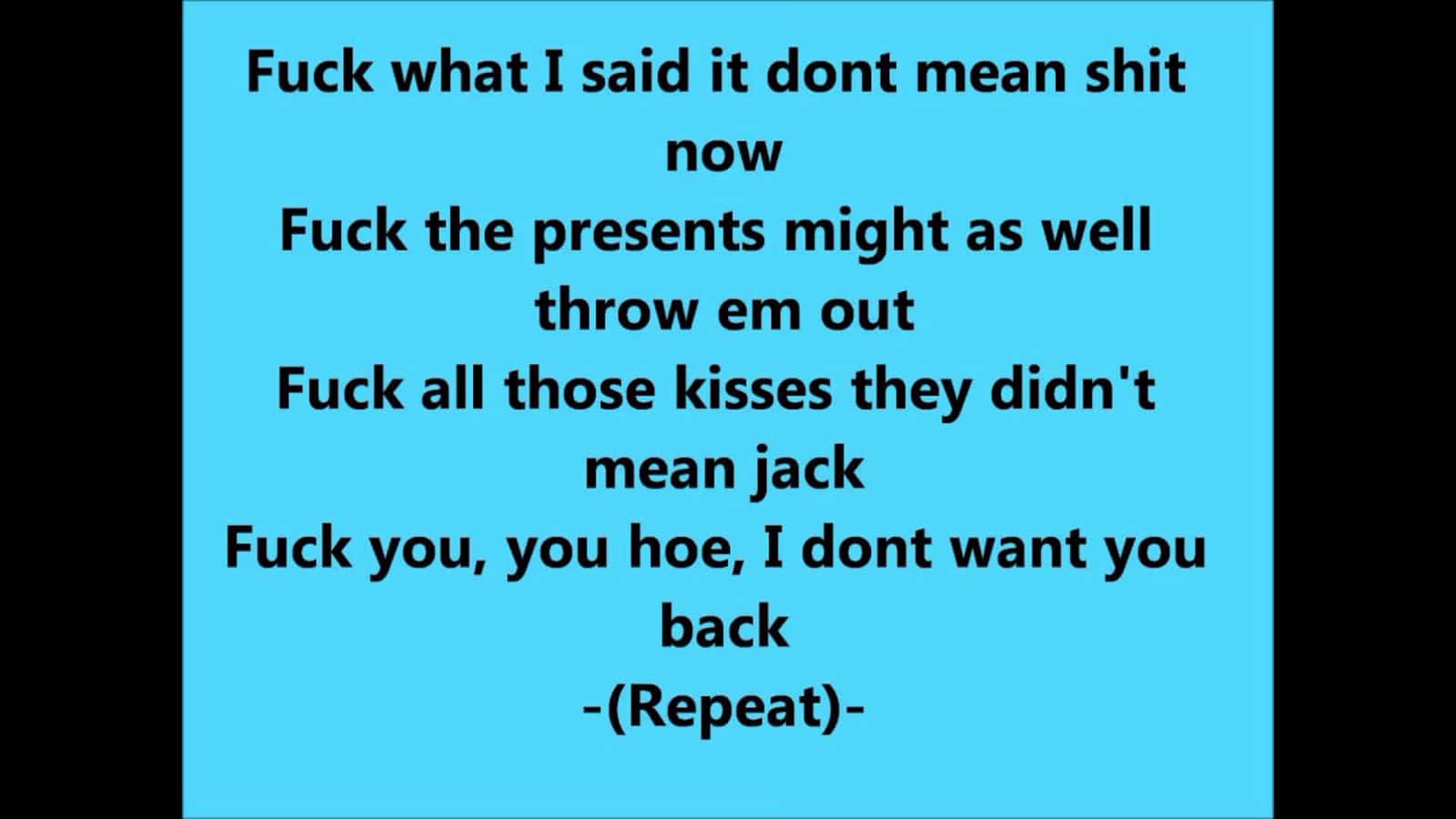 Cover for this one is to my exes