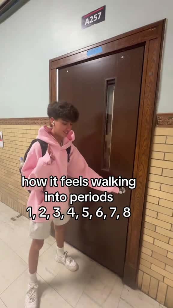 Cover for walking in late feels even worse fyp relatable school funny class 50670 #shortvideos