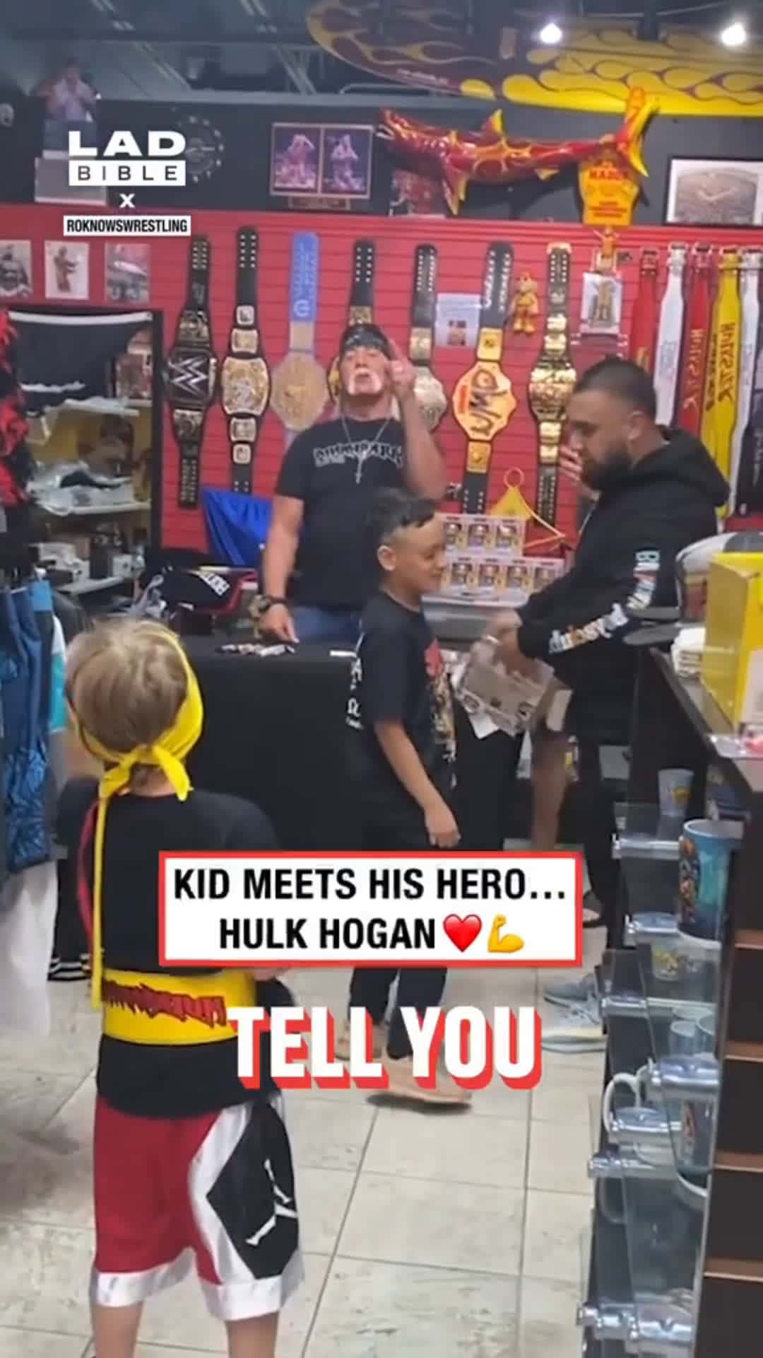 Cover for #FunnestvideotrenWholesome moment kid meets his hero Hulk Hogan ❤️⁠
