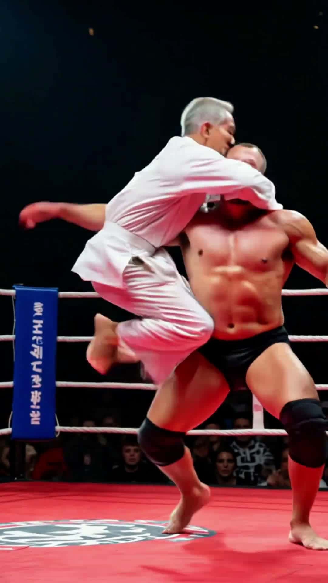 Cover for AI video: An old man with amazing fighting abilities and excellent physical health. Inspiring the younger generation! #Fighting#Entertainment#Competition#SilverAthletes#AI