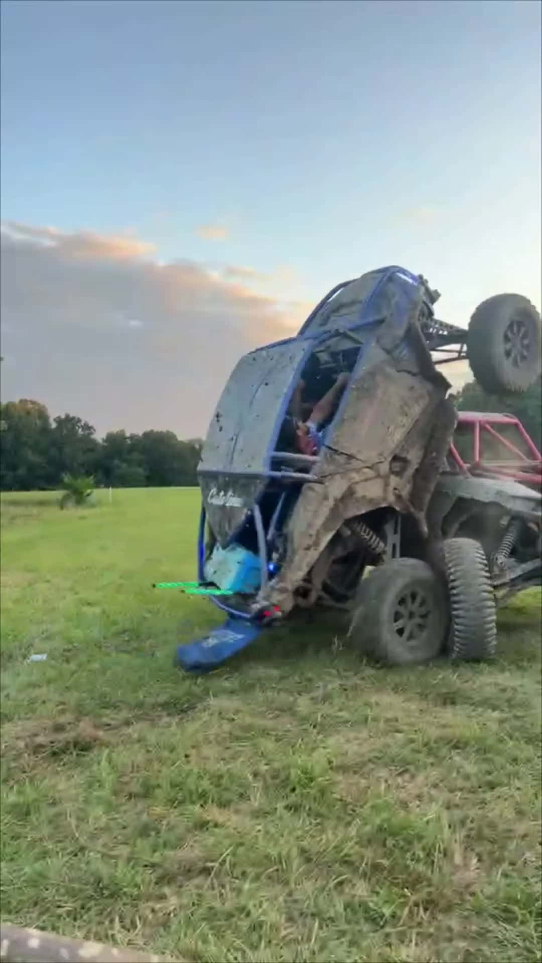 Cover for #FirstVideoChallenge SxS Vehicle Falls Backwards Traversing Another.