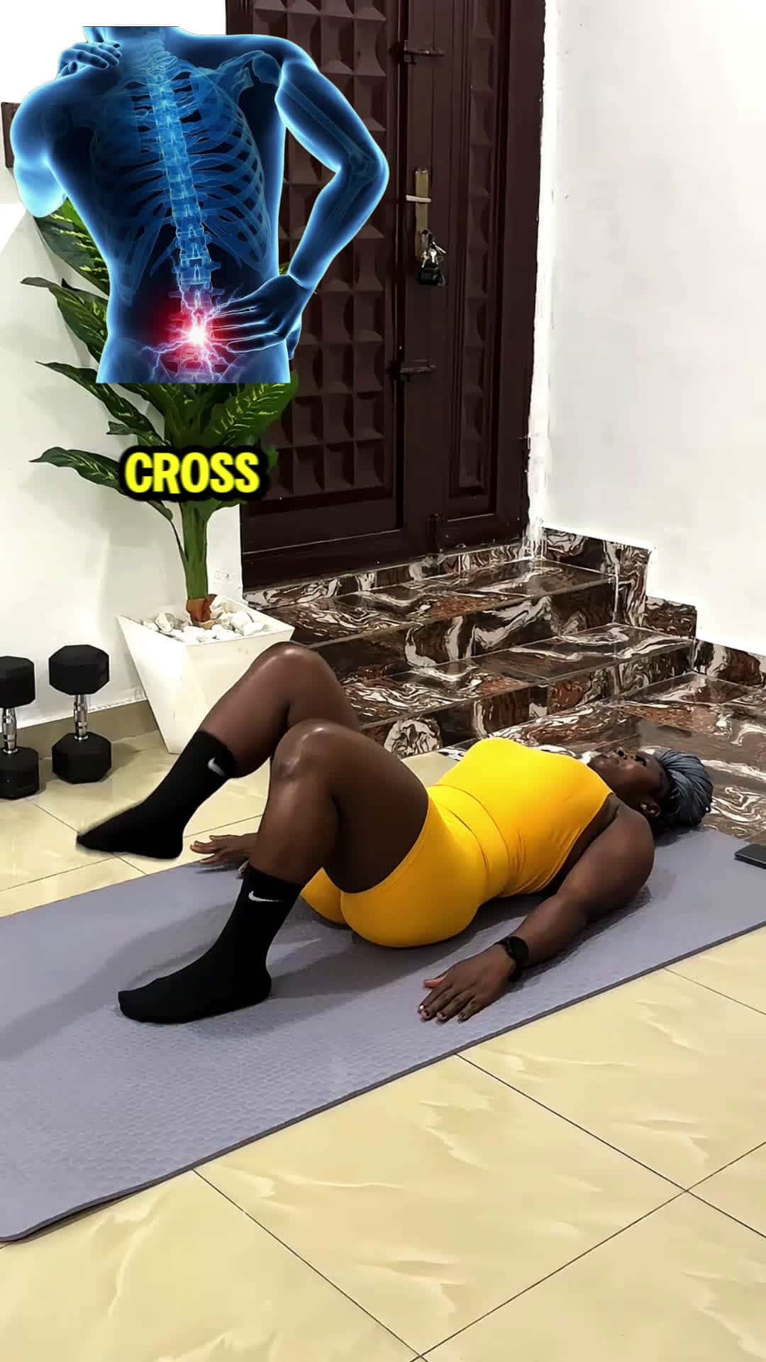 Cover for If you sit all day, these stretches are for you.1️⃣ Figure 4 Stretch. Lie on your back, cross one ankle over the opposite knee, and gently press it outward.→ Releases tight glutes and hips. Hold 30–45 sec per side.2️⃣ Kneeling Quad + Hip Flexor Stretch. Step into a lunge, support with one hand, grab your back foot with the other.→ Opens hip flexors + quads.Hold 30 sec per side.3️⃣ Thread the Needle. From all fours, thread one arm under and lower your shoulder.→ Relieves upper back + shoulder
