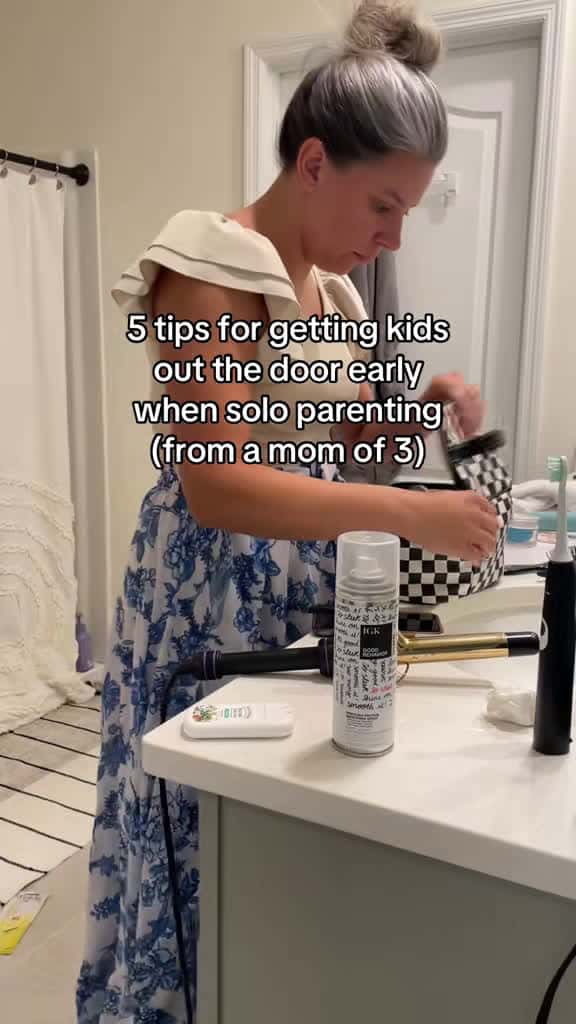 Cover for Solo parenting three kids on Sunday mornings is no joke! Here are my top 5 hacks to get everyone out the door on time. 💪 #MomLife #ParentingHacks #MorningRoutine