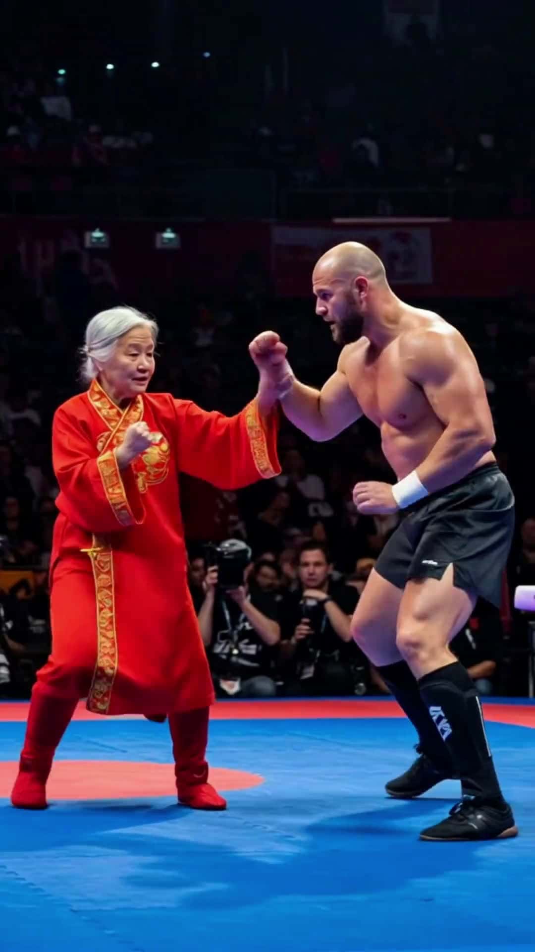 Cover for AI video: The aunt is so strong - her fighting skills are out of this world! #AuntStrength#FightingShow#Entertainment#TalentedAunt#AI