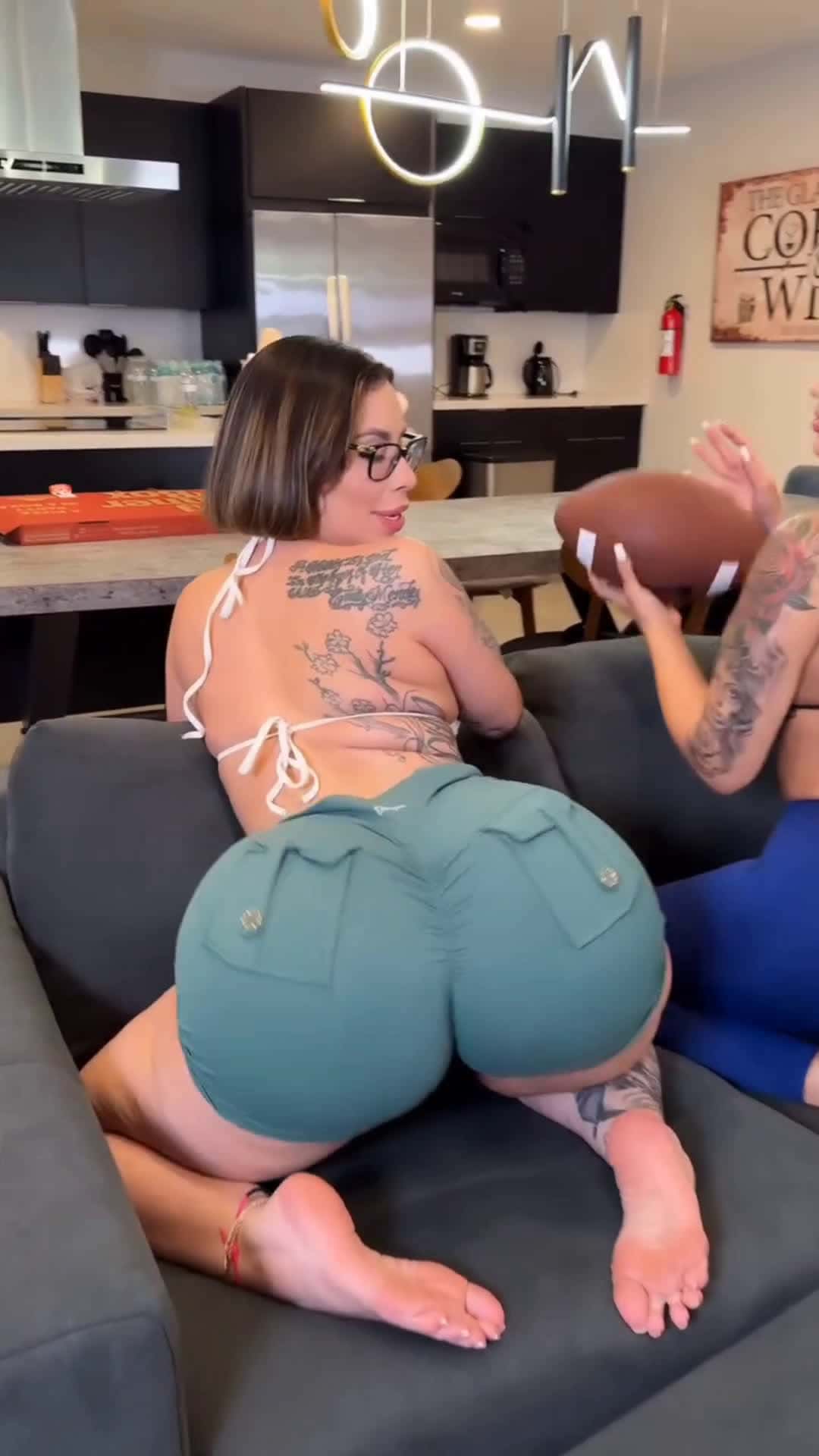 Cover for @iamvictorya @mexicuban1 @elylabella @justblahgigi Too Much Booty To Watch Football. 😍🥰🤤🍑🍑🍑🍑 🏈 #fyp #foryou #bootyphysics #sexy #football #trending 