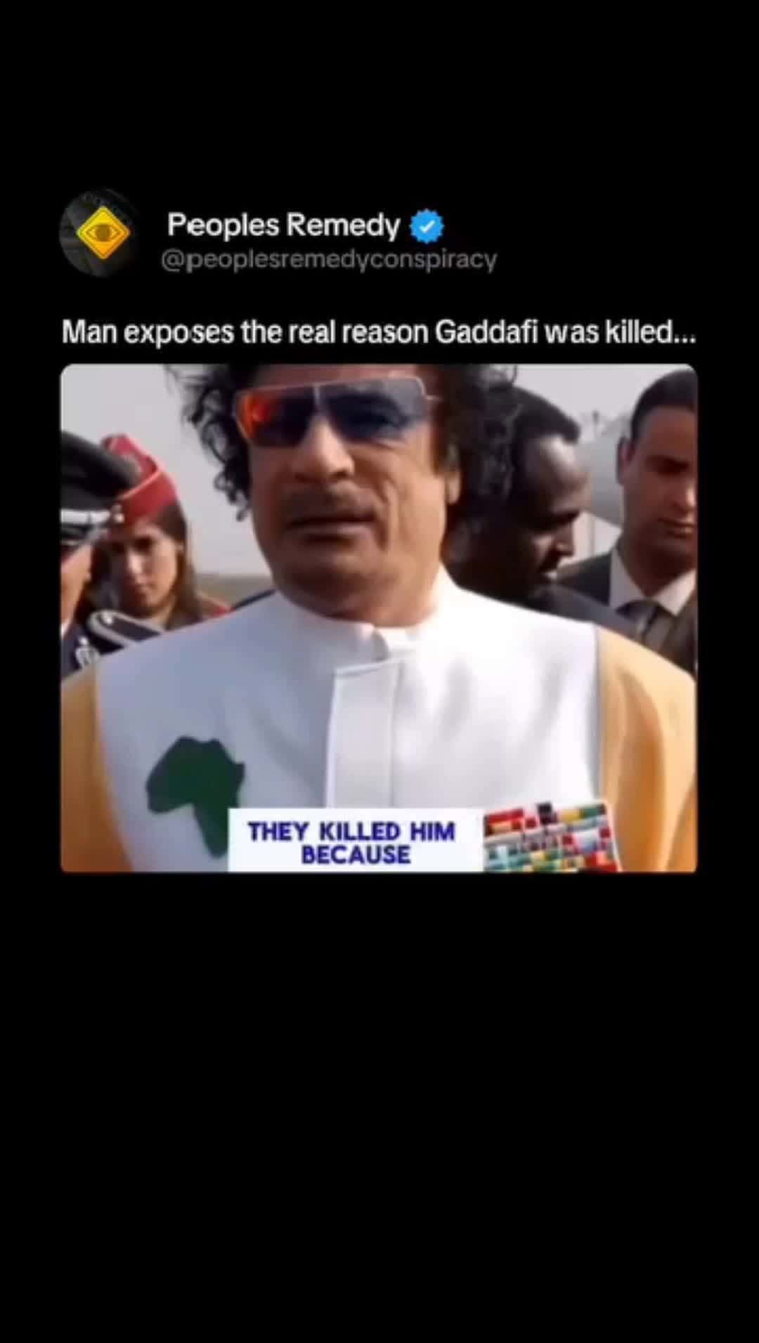 Cover for Reason why they killed Gadaffi  #lifedrama  #viral #TrueCrimeStories