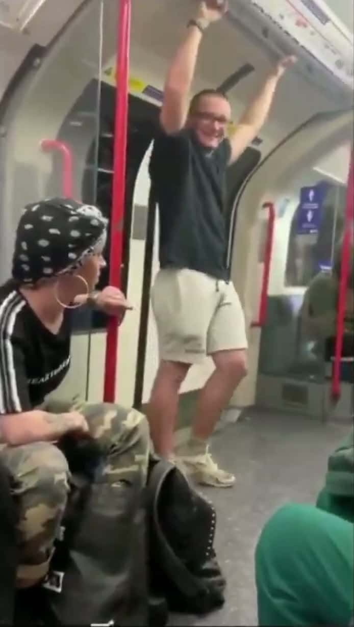 Cover for Racist man gets dropped #CaughtOnCamera  #foru  #viralmoment  #knockout  #fight  #fypシ  #fightcam  #foryourpage  #fights