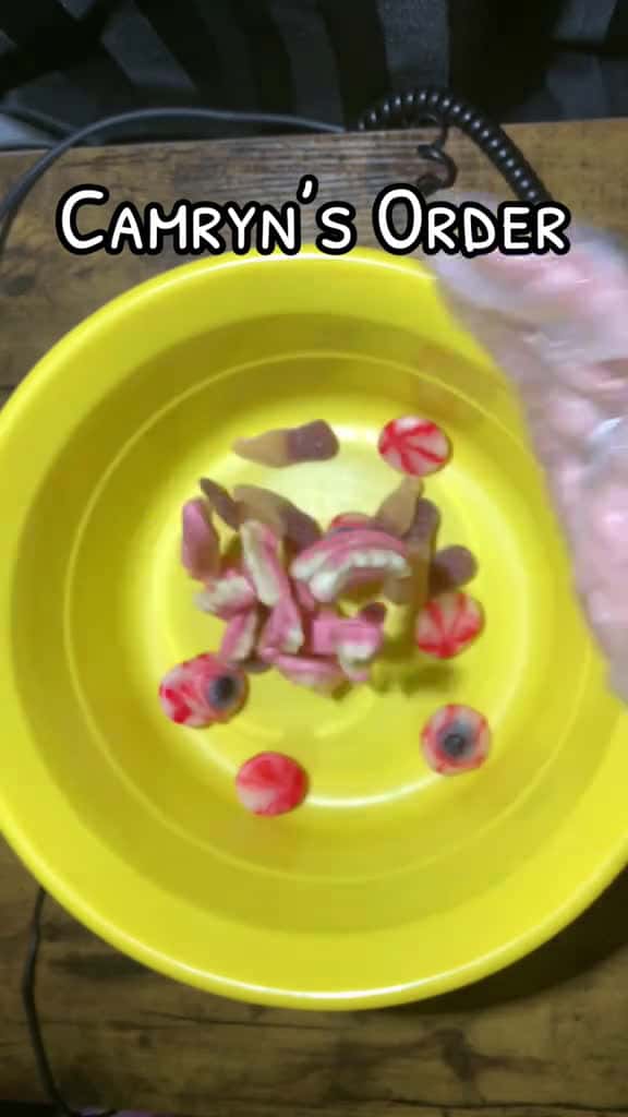 Cover for Lets package Camryns Candy Order  They ordered a 10 oz. gummy mix  4 oz . Gummy W 36223 #us