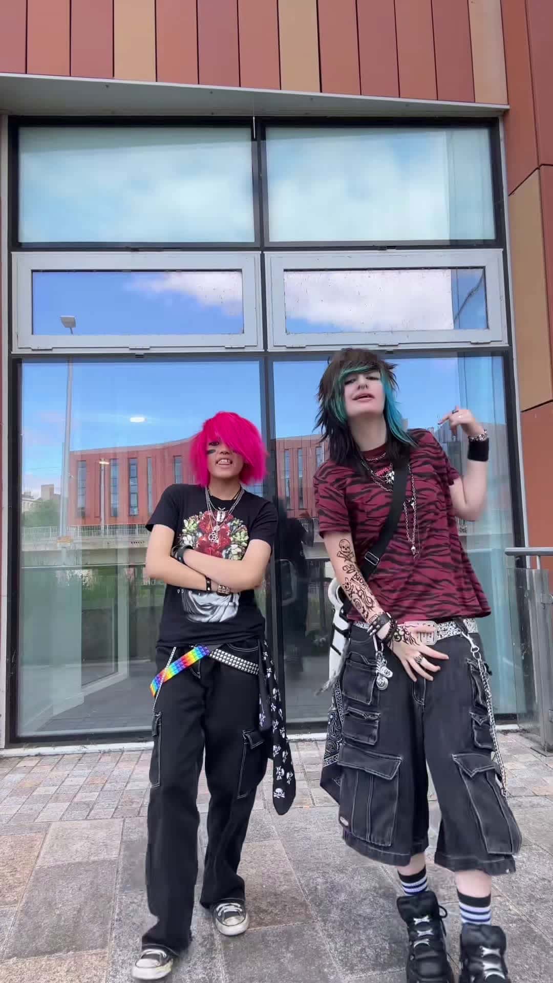 Cover for TT: skeletonbatx // FOLLOW!!🩶🖤 #fyp #swag #bluehair #pinkhair #emo #alternative #ptv #piercetheveil #parati #tiktok #alt #outfitoftheday #foryou
