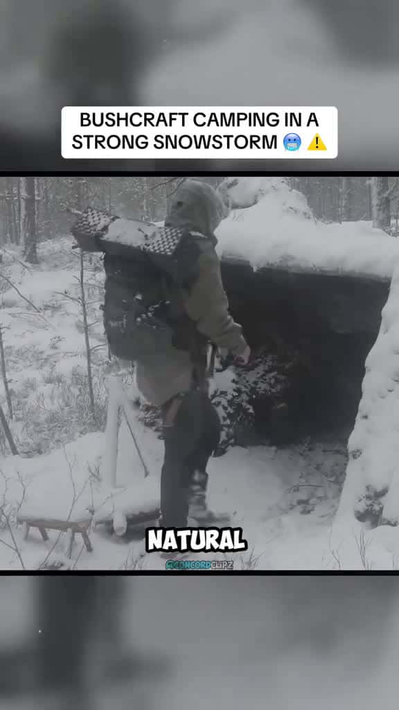 Cover for camping in a snowstorm camping survival outdoorlife bushcraft 07662 #trend