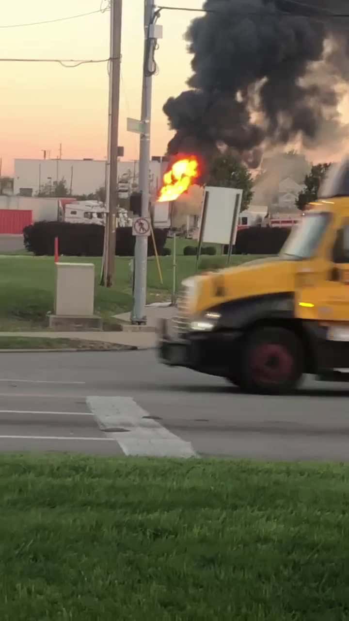 Cover for #CaughtOnCamera  #fire  #semitruck  #crazy  #insane  #drama