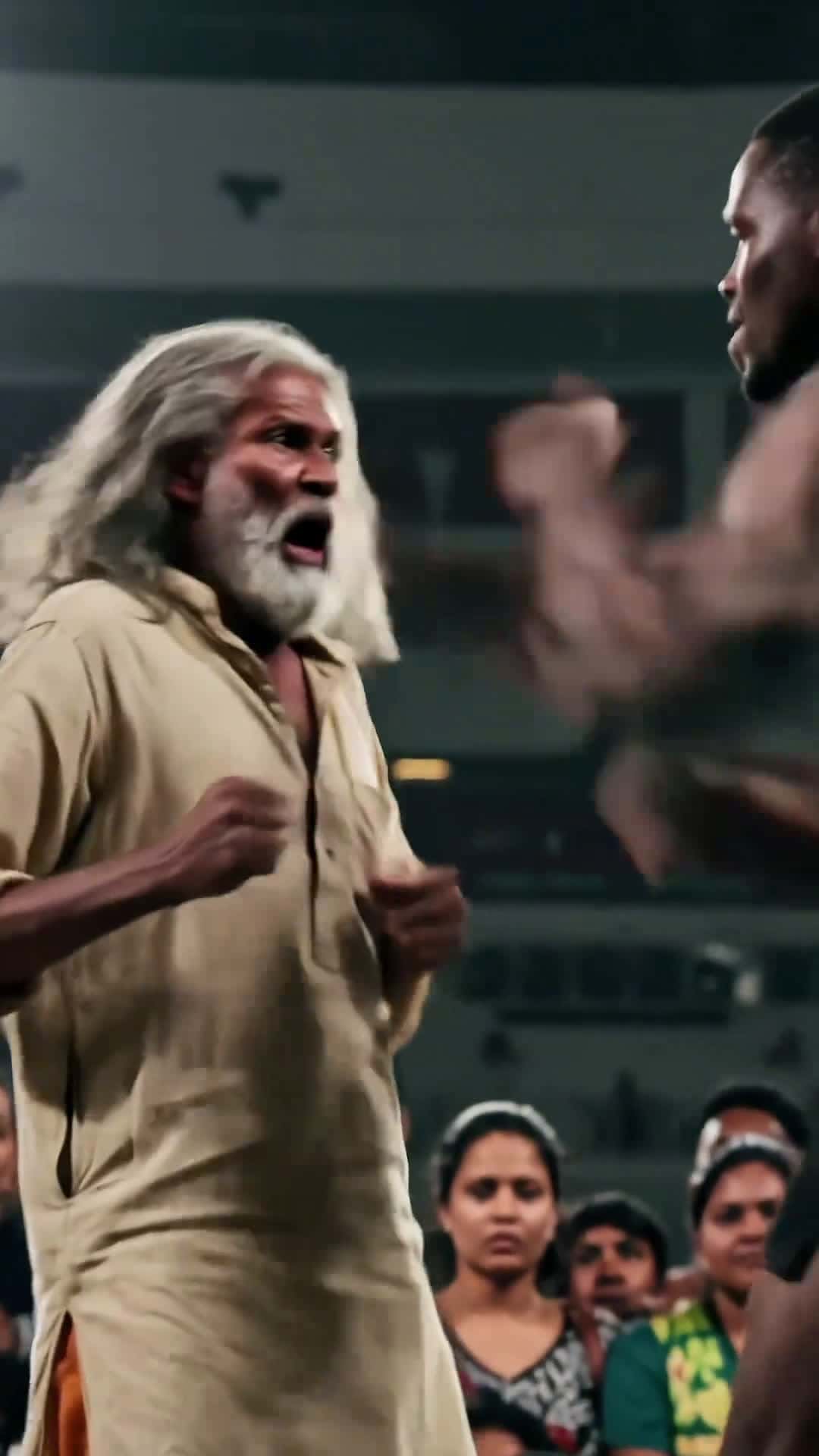 Cover for AI video Have a taste of the old man's sand - bag - like punch! #FightingEvent#GrandpaPower#SportsBattle#PhysicalStrength#AI