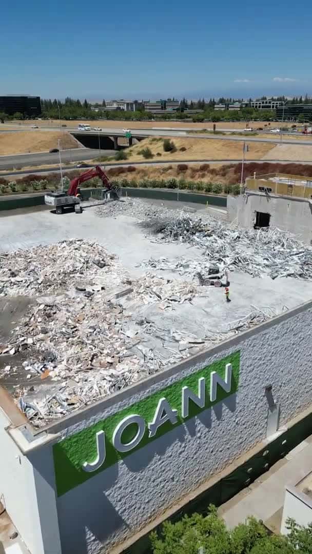 Cover for What’s left of demolished Joann store in Fresno’s River Park?