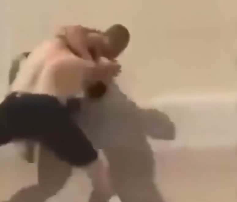 Cover for Fight turns brutal  #fight  #caughoncamera  #sleeping  #sleep  #knockout  #viral