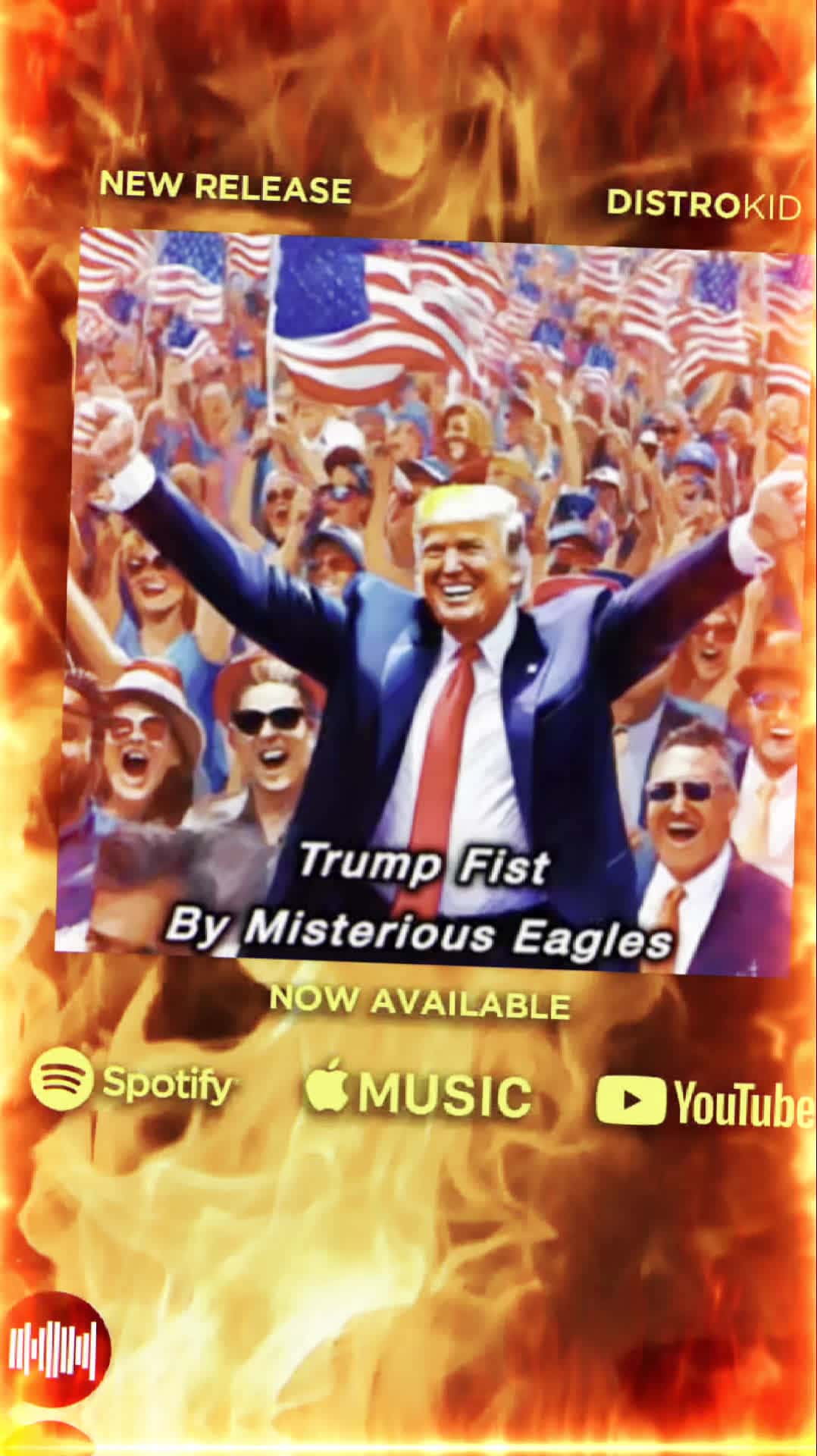 Cover for Trump fist by Misterious Eagles  #distrokid #fyp #music #viral