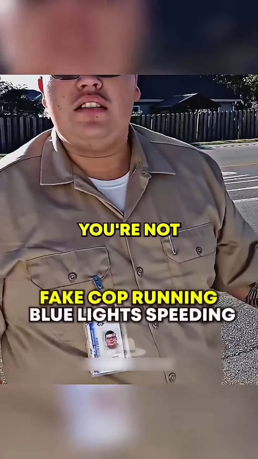 Cover for #CaughtOnCamera Fake cop running blue lights speeding