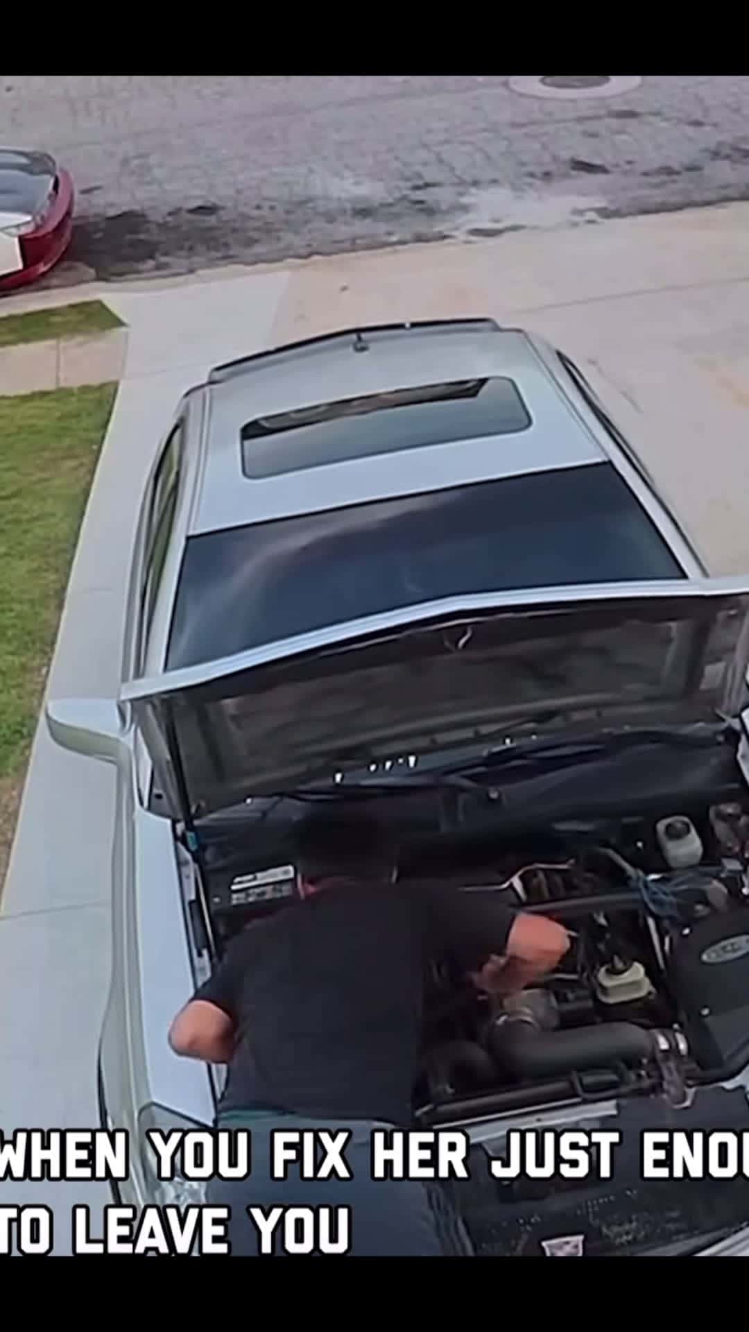 Cover for Fingers got locked on the hood 😭😭😭