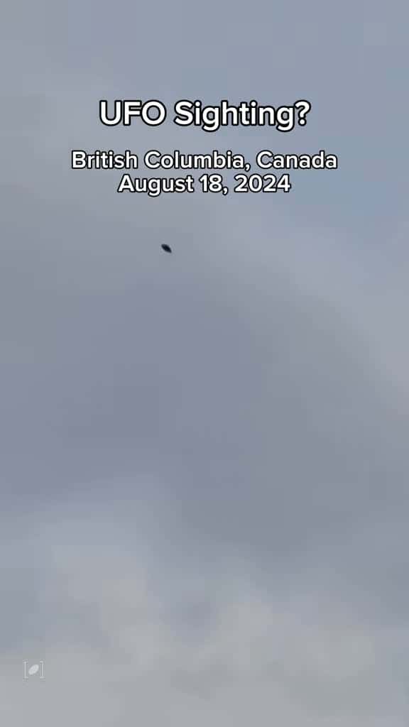 Cover for Mysterious black oval spotted spinning in the sky over British Columbia! UFO or something else? 👀 #UFO #UAP #StrangeSightings
