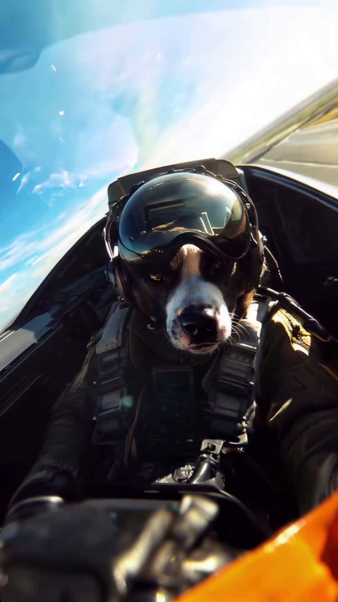 Cover for AI Dog Air Force takes off! Furry flyers in action! #AIAnimation#DogLovers#FunnyPets#AICreatures#CuteDogs