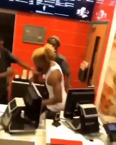 Cover for harassing fast food workers gone wrong  #viral #fyp #caughtoncamera