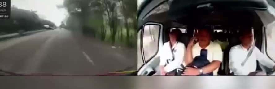 Cover for 🇲🇽 #Mexico. Reckless drivers crash in Tabasco. He chose to honk his horn rather than slow down.¡Chin*** su madre!