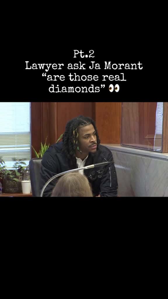 Cover for Lawyer questions Ja Morant: "Are those real diamonds?" 💎😂 #JaMorant #MemphisGrizzlies #Basketball