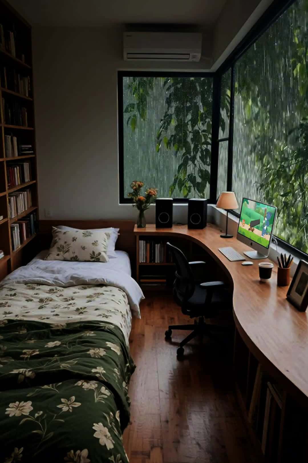 Cover for AI CalmEvening Rainy night perfection: clean, dry hair, pj's, bed, charged phone, updated series. Bliss mode on. #SnuggleWeather #StreamerSetup #RelaxationTime #MyHappyPlace #CozyNights