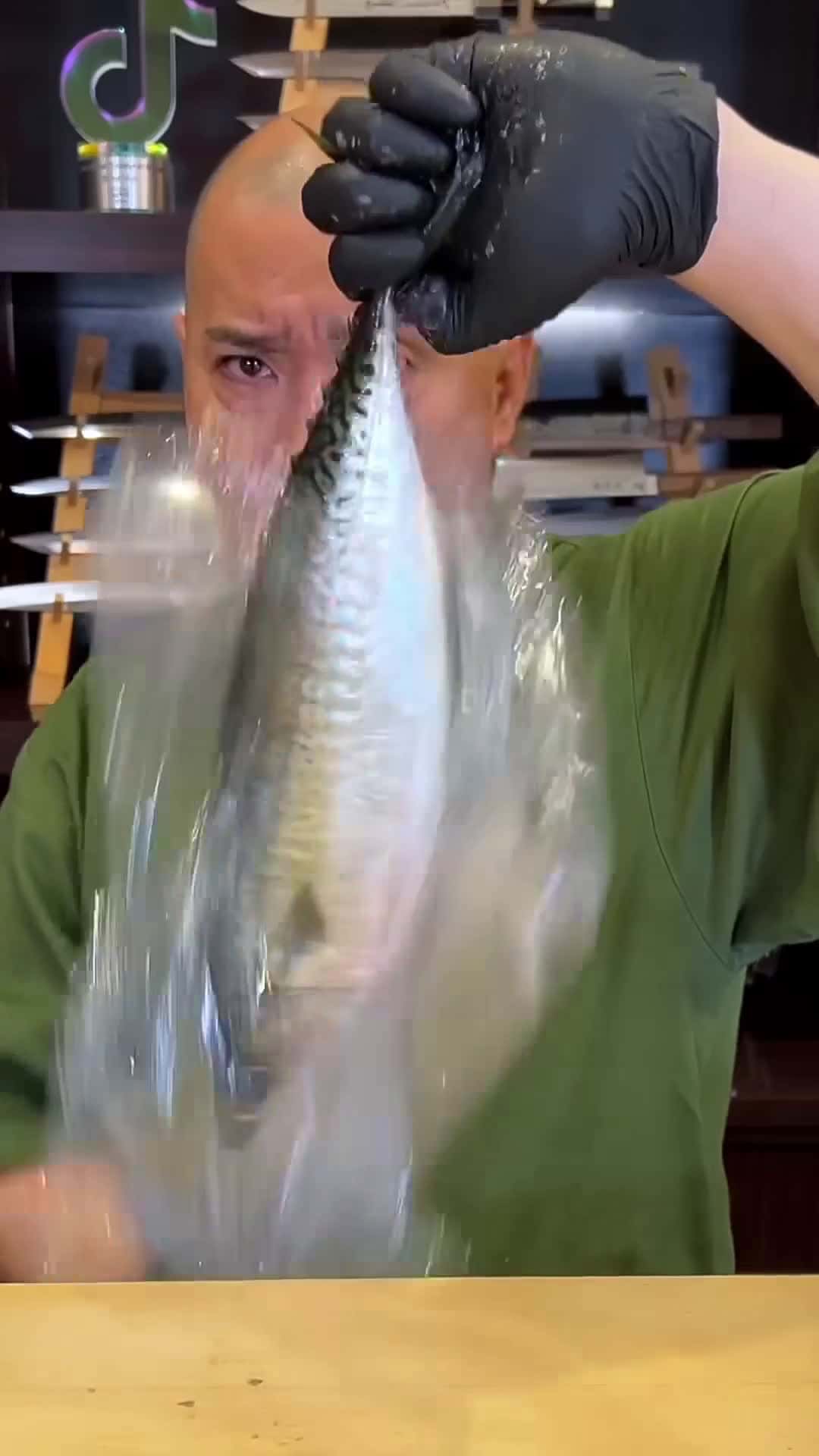 Cover for  🇯🇵Aburi Mackerel Sushi with Green Onions #sushi  Chef Hiro