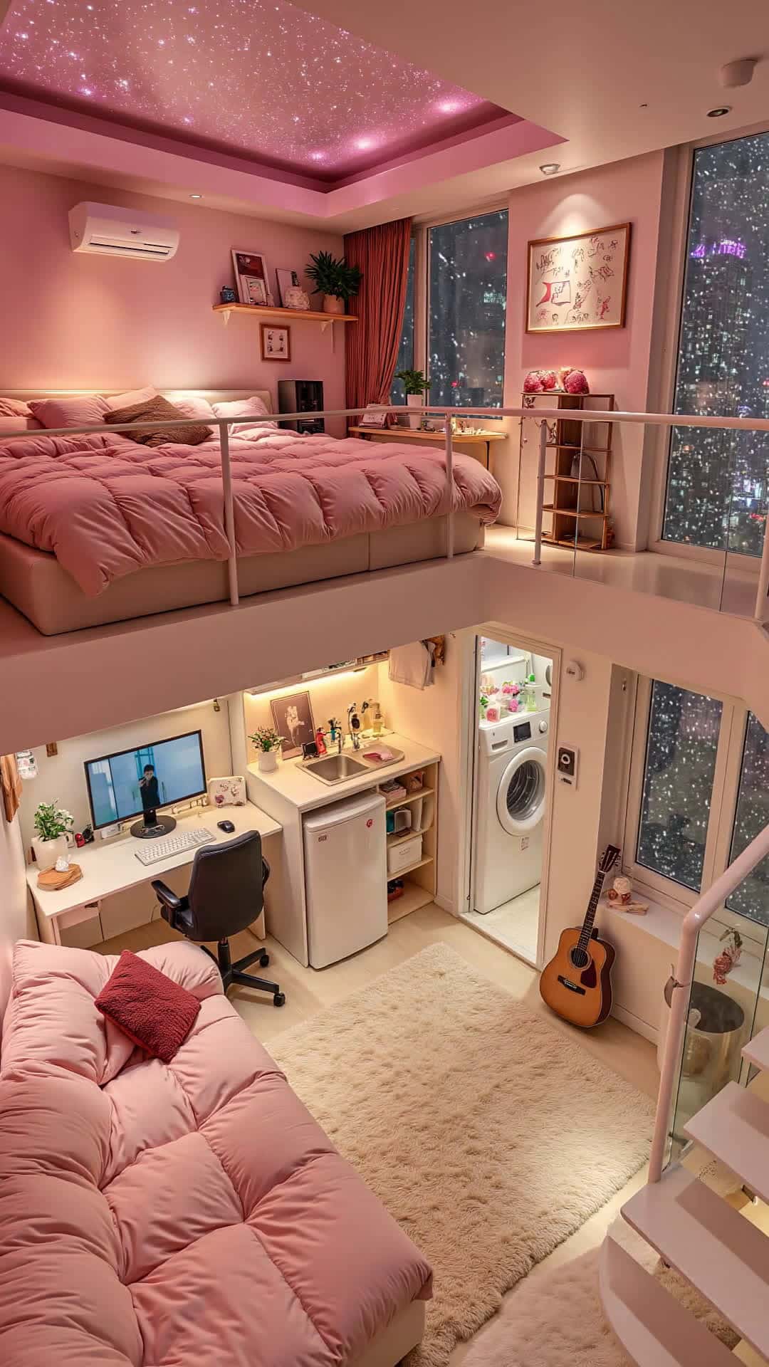 Cover for AIdreamapartment: Seek a private nest, cherish solo moments #PrivateRetreat#LoftStyle#PerfectHome#PinkVibes#QuietTime