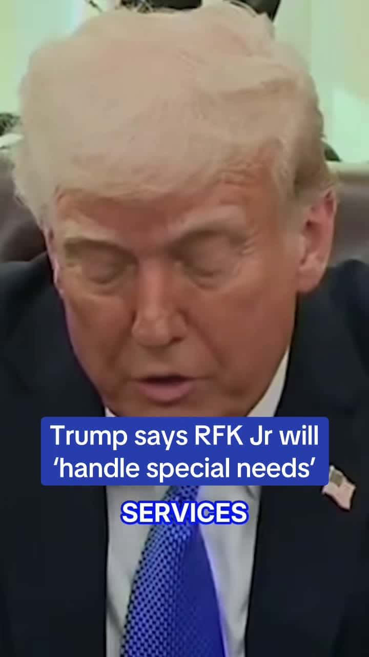 Cover for During a press briefing, Trump said RFK Jr ‘will be handling special needs and all of the nutrition programs' following his dismantling of the Department of Education. 🎥 Reuters #news #politics #trump #rfkjr