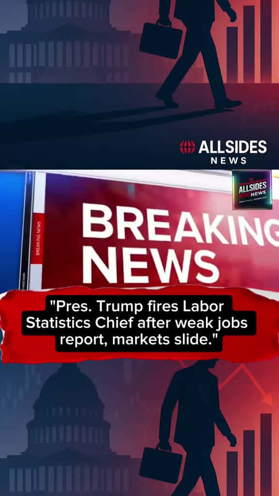 Cover for Trump fires top labor stats official after weak jobs report—cites alleged data manipulation. What’s next for the economy? #JobsReport #BreakingNews 🚨