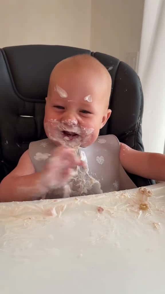Cover for Came out to see Covey with some yogurt eyebrows this morning😂 #blw #babyledweaning #babyfood #babieseating #baby #babies #mom #moms #momlife #motherhood  created by Kadyn with Kadyn’s original sound