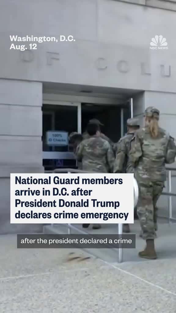 Cover for National Guard Arrives as Crime Drops in D.C