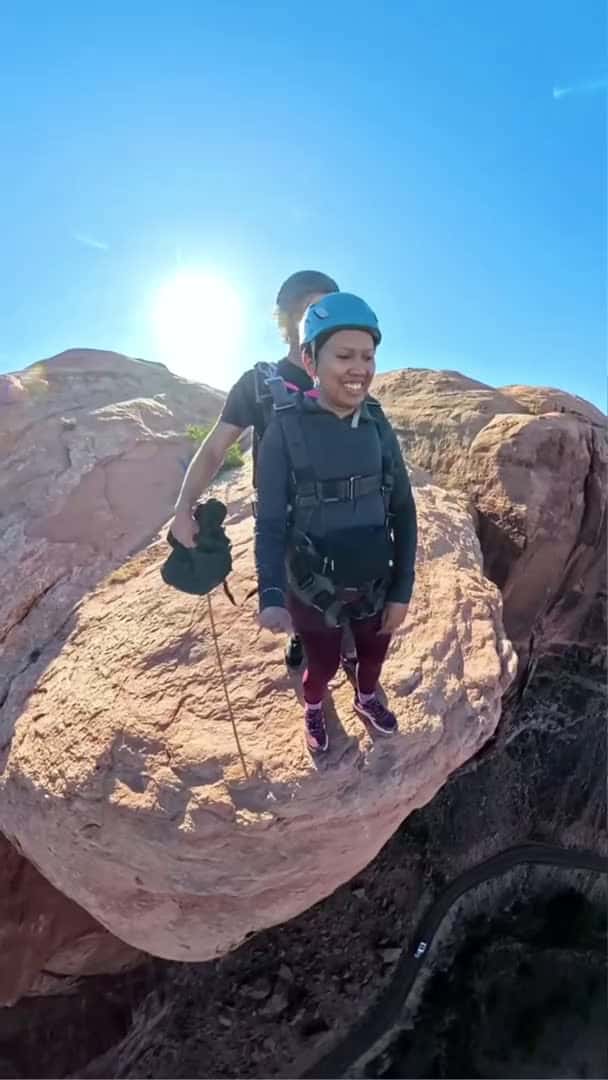 Cover for I LOVE MY HUSBAND Tandem BASE jump in Moab Utah #youtubeshorts #love #wife #basejump #skydive #moab_053 (2)
